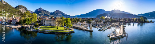 old town and port of Riva del Garda in italy © fottoo