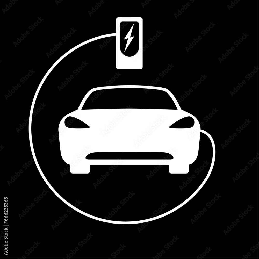 Electric car icon Vector Illustration