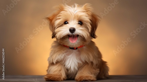 Beautiful happy reddish havens puppy dog