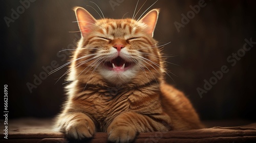 Portrait of a happy smiling cat  © Areesha