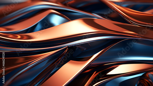 Metallic Colored Abstract Background, Hand Edited Generative AI