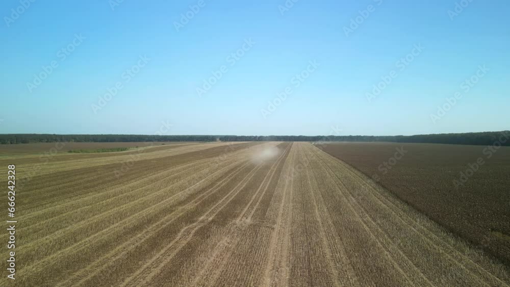 Sunflower field aerial view in Ukraine Sunflower field aerial view in Ukraine