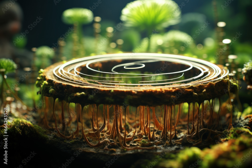 A cross-section of a plant root, exemplifying nutrient uptake and ...