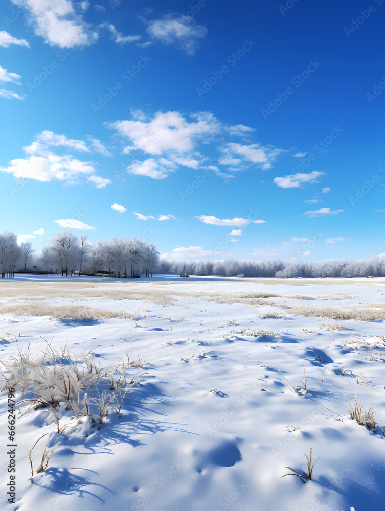 Snow covered grass background in winter sunlight Snow covered grass background in winter sunlight