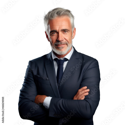 portrait senior businessman in suit 