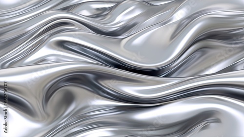 a glossy silver metal surface with a fluid chrome mirror effect, creating an exquisite water-like backdrop. SEAMLESS PATTERN. SEAMLESS WALLPAPER.