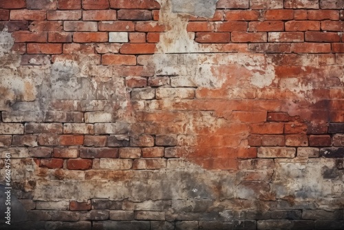 Brick Wall Texture Detail: A close-up photograph emphasizing the delicate, textured patterns on the old brick wall.