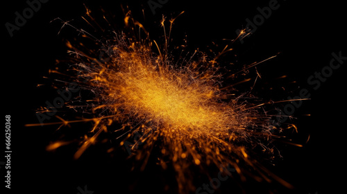 Orange sparkler for advertising AI generative