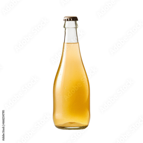 bottle of apple pear cider render isolated on white background, ai generated