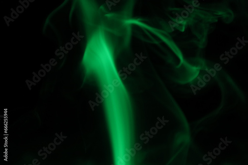 Green lines, green smoke on a dark background, colourful abstract, green fog, minimalism, line of light 