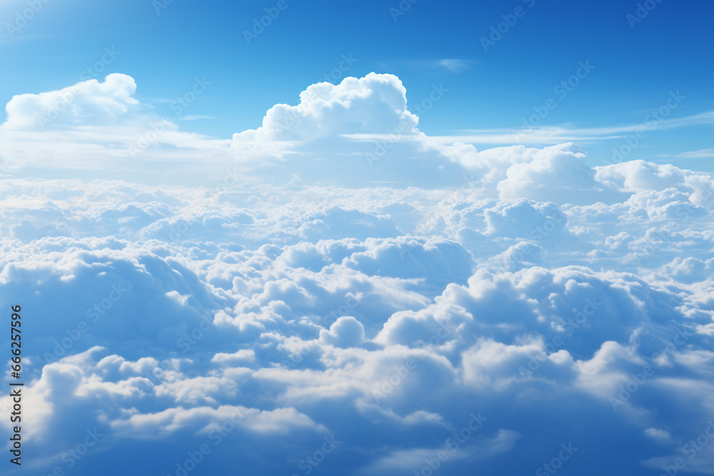 Naklejka premium blue sky with clouds background Created using generative AI tools