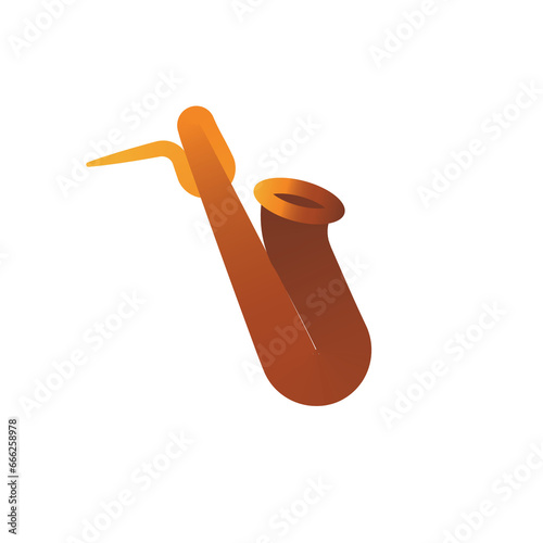 Saxophone Logo Gradient Simple