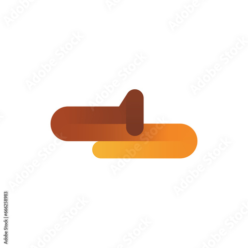Trombone Simple Gradient Line Logo