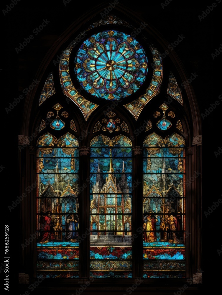 stained glass window mosaic religious collage artwork retro vintage textured religion