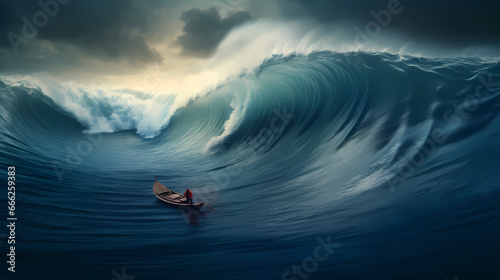 Big wave background wallpaper poster PPT © ting