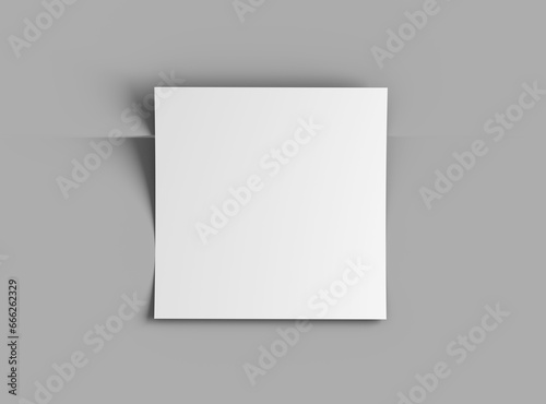 Square 8.26x8.26inc flyer render to present your design. © DAkreev