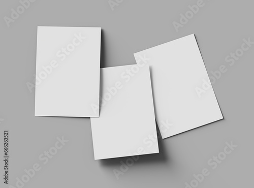 Blank 16.5x11.7 or A4 inc flyer render to present your design.