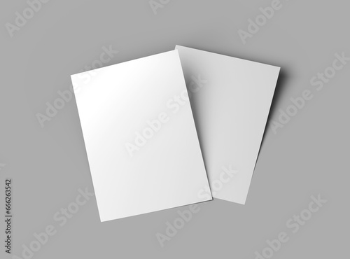 Blank 16.5x11.7 or A4 inc flyer render to present your design.