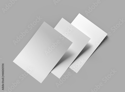 Blank 16.5x11.7 or A4 inc flyer render to present your design.