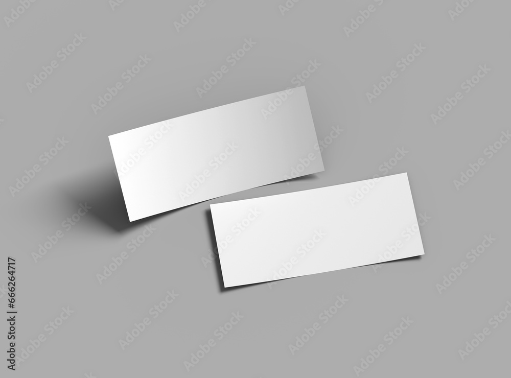 Rack Card Sized 4x9 inc flyer render to present your design.