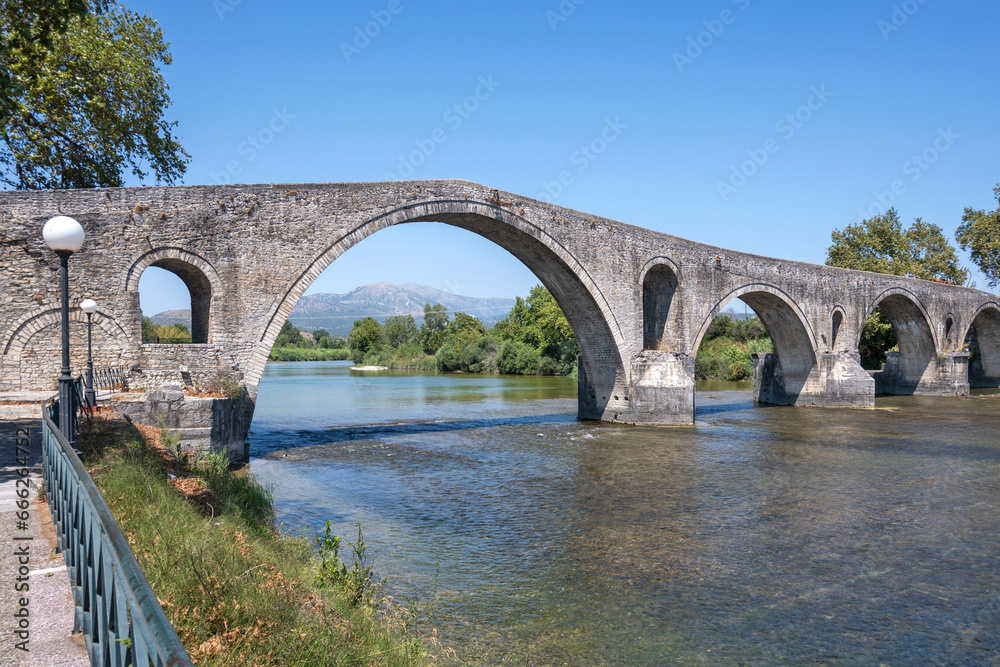 Arta bridge over Arachthos river, Epirus, Greece