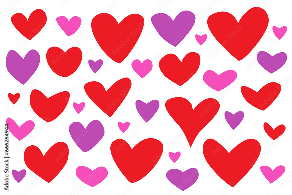 Cute set of hearts for Valentine's Day cards, greeting card, posters, wrapping and design. Vector illustration EPS10. Love element Cute set of hearts for Valentine's Day cards, greeting card, posters, wrapping and design. Vector illustration EPS10. Love element