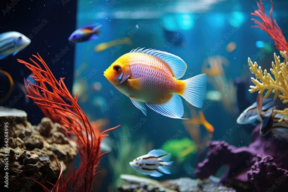 Tropical fish in an aquarium