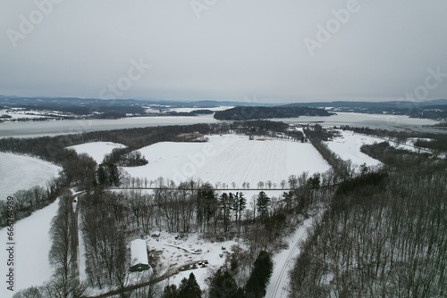 Winter landscapes in upstate New York
