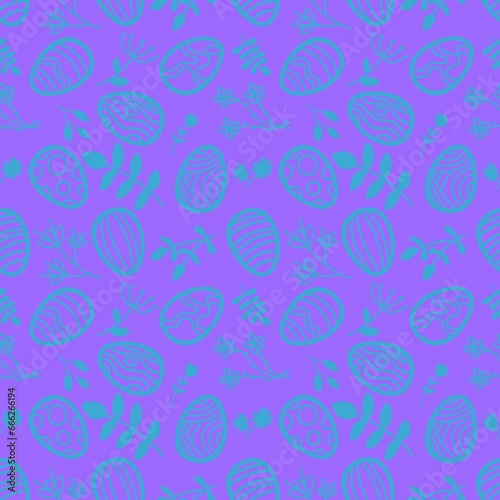 Easter eggs seamless cartoon stripes and polka dots pattern for fabrics and wrapping paper and kids clothes print