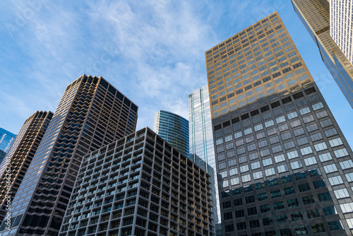 city downtown with skyscraper. metropolis architecture. skyscraper architecture. skyscraper with glassy facade. modern building in metropolis city. skyscraper in metropolis city. Urban architecture