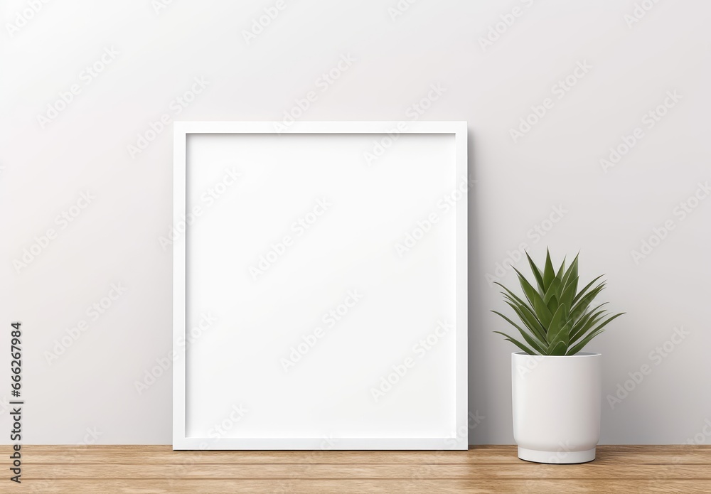 Blank empty frame poster mockup portfolio living room presentation furniture living room white