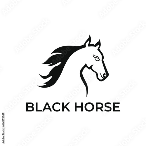 Silhouette horse head logo design ideas