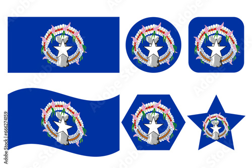 Nothern Mariana Islands flag simple illustration for independence day or election