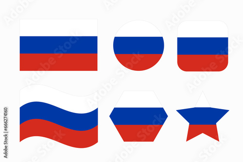 Russian flag simple illustration for independence day or election