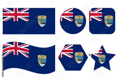 Saint Helena flag simple illustration for independence day or election