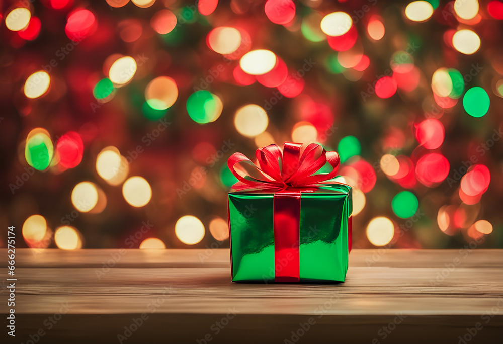 christmas gift ribbon holidays box celebration present trimmings bokeh holiday light 3d illustration christmas gift ribbon holidays box celebration present trimmings bokeh holiday light 3d illustration