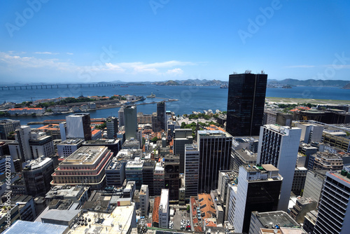 Aerial View of the Center of Rio de Janeiro, Brazil