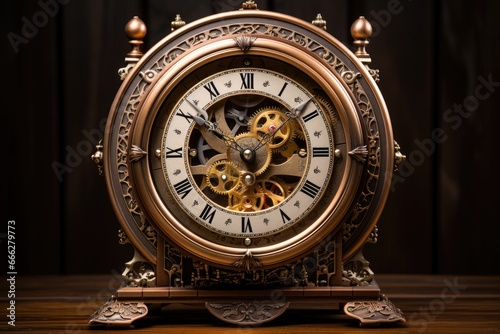 Vintage clock with mechanism