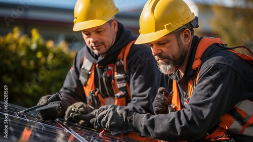 technicians installing a so...