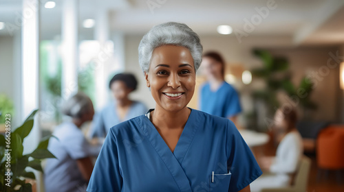 A cheerful surgeon, Close-up face of surgeon doctor, Surgeon standing in a hospital, ready for surgery