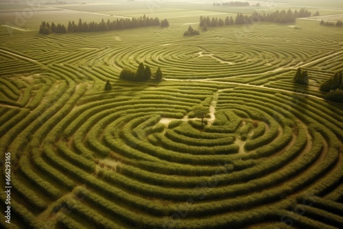 a labyrinthine agricultural field. Generative AI
