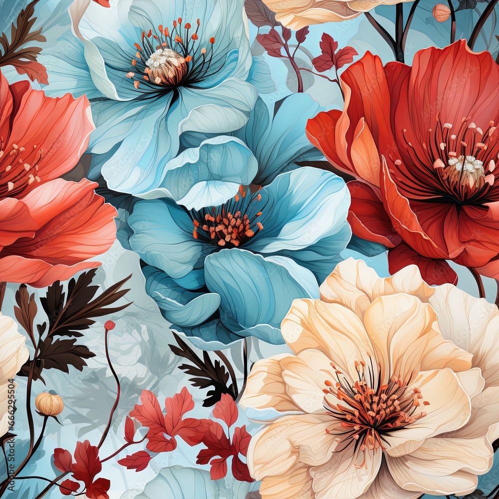 custom made wallpaper toronto digitalseamless floral Digital Pattern, Flower Texture, Design, Tile,