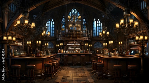 a bar with a traditional classic style