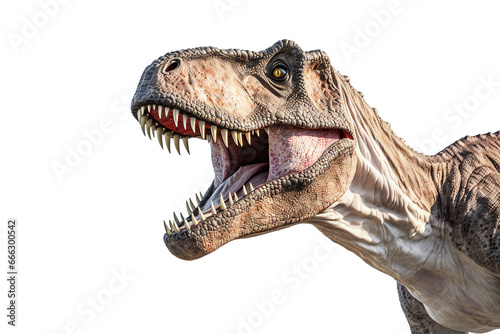 tyrannosaurus rex dinosaur head isolated on white background. Png file © Kordiush