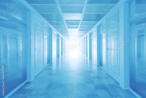 A blurry hallway that creates a tense mood, concept of Suspenseful atmosphere