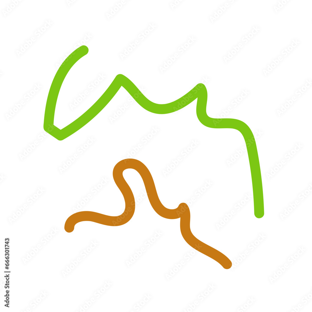 Orange green squiggly lines Vectors Orange green squiggly lines Vectors