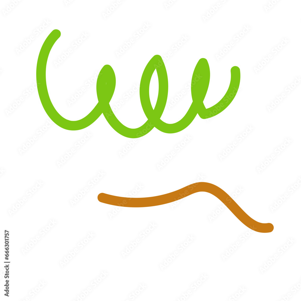 Orange green squiggly lines Vectors Orange green squiggly lines Vectors