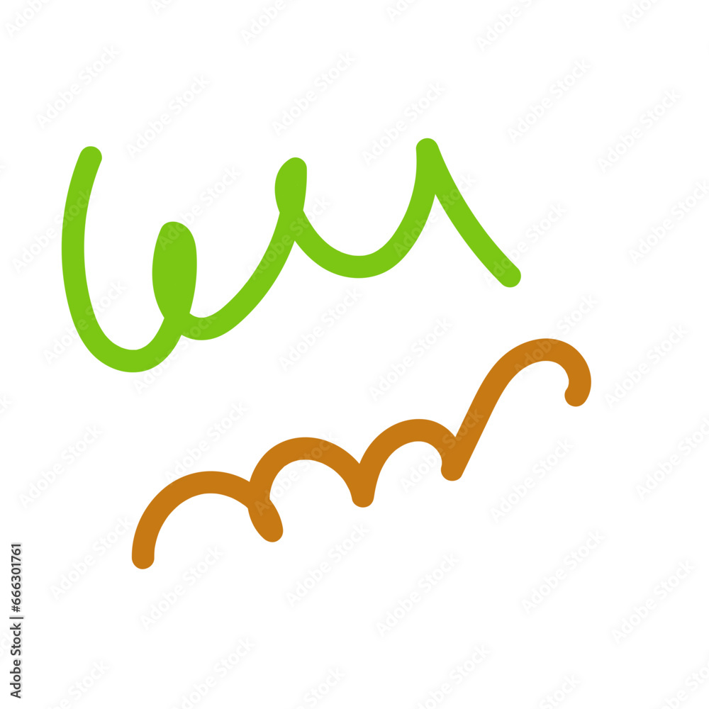 Orange green squiggly lines Vectors Orange green squiggly lines Vectors