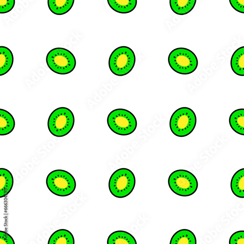 Fruits kiwi seamless pattern background 