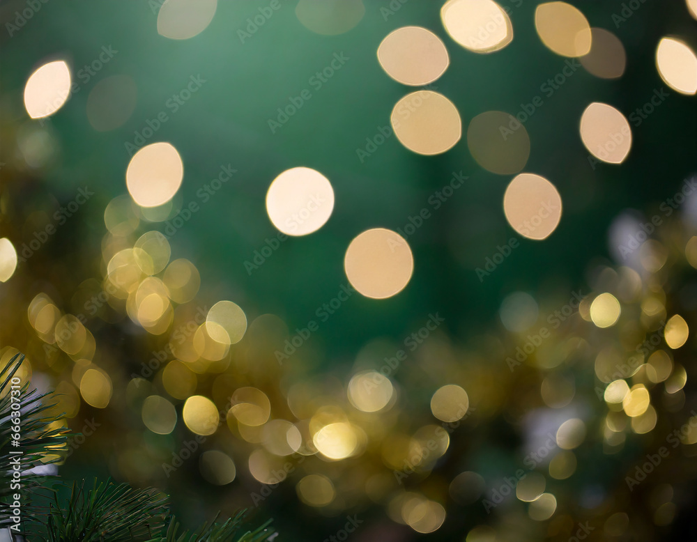 Green Shiny Bokeh Christmas Background Green Shiny Bokeh Christmas Background